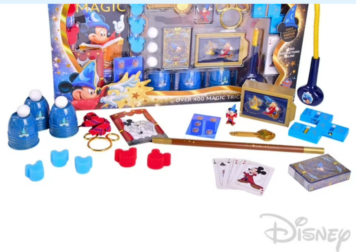 Disney Fantasia Magic Set Mickey Mouse Over 400 Tricks Kids 6+ Plus Bonus Poster