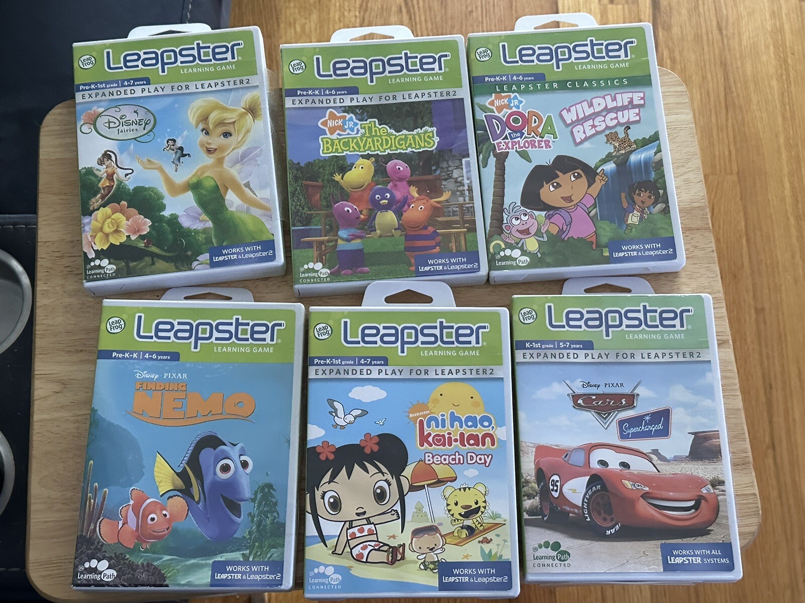 Lot of 7 LeapFrog Leapster LeapPad Game Cartridges All In Original Box Look
