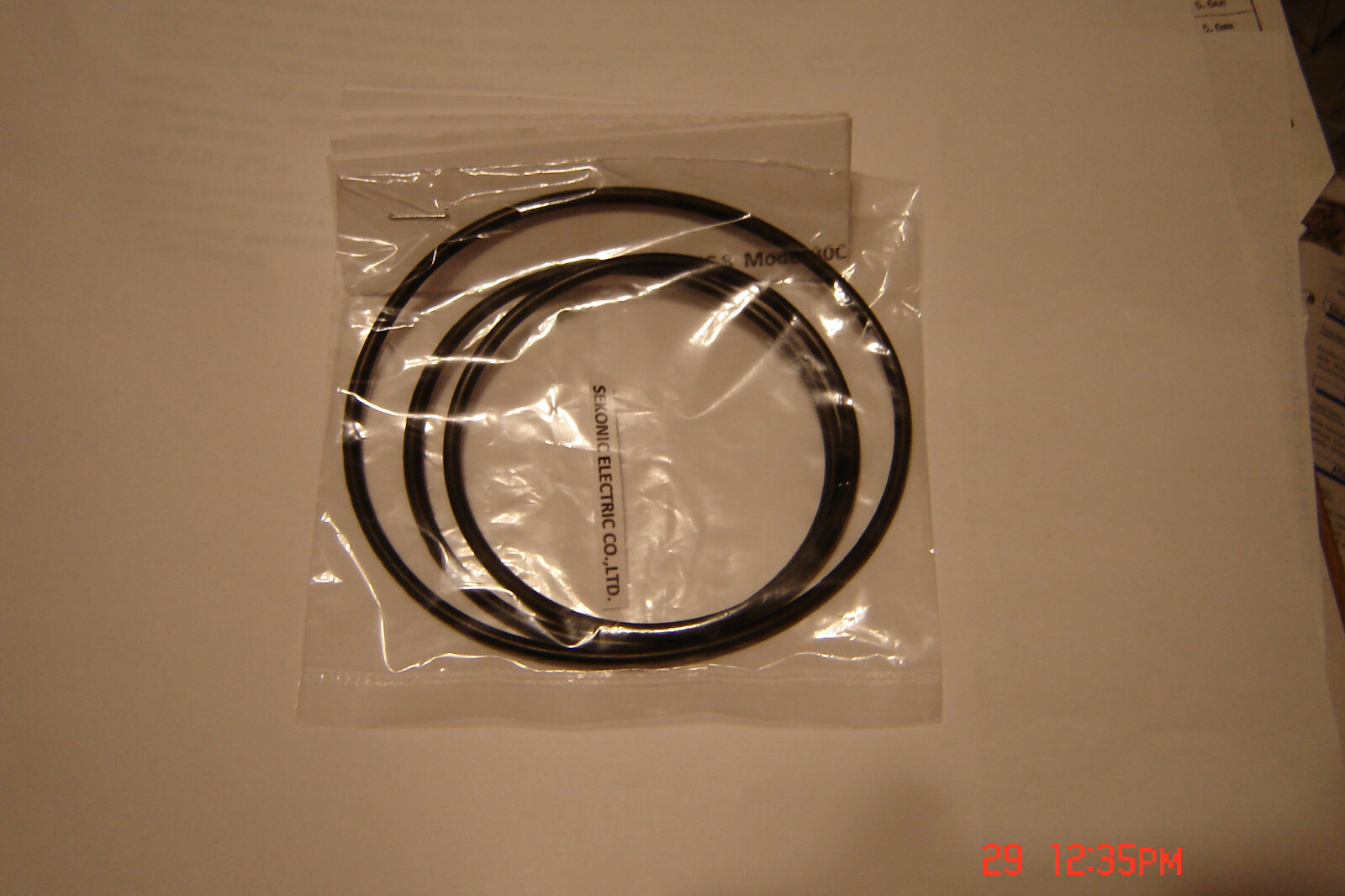 SEKONIC 8 Model 30C  Projector Belts, w install instructions, 3 Belt Set , New