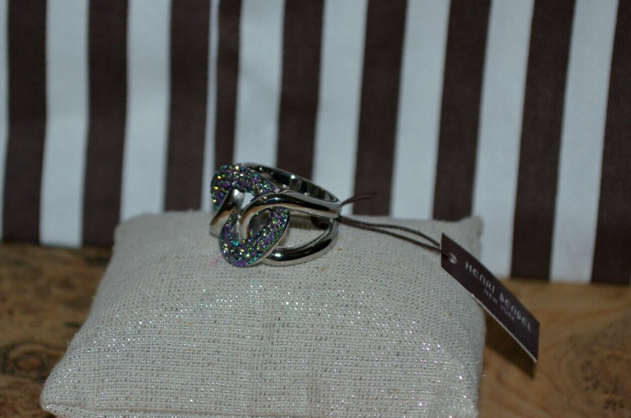 Henri Bendel Pave Link Ring - You Pick Size