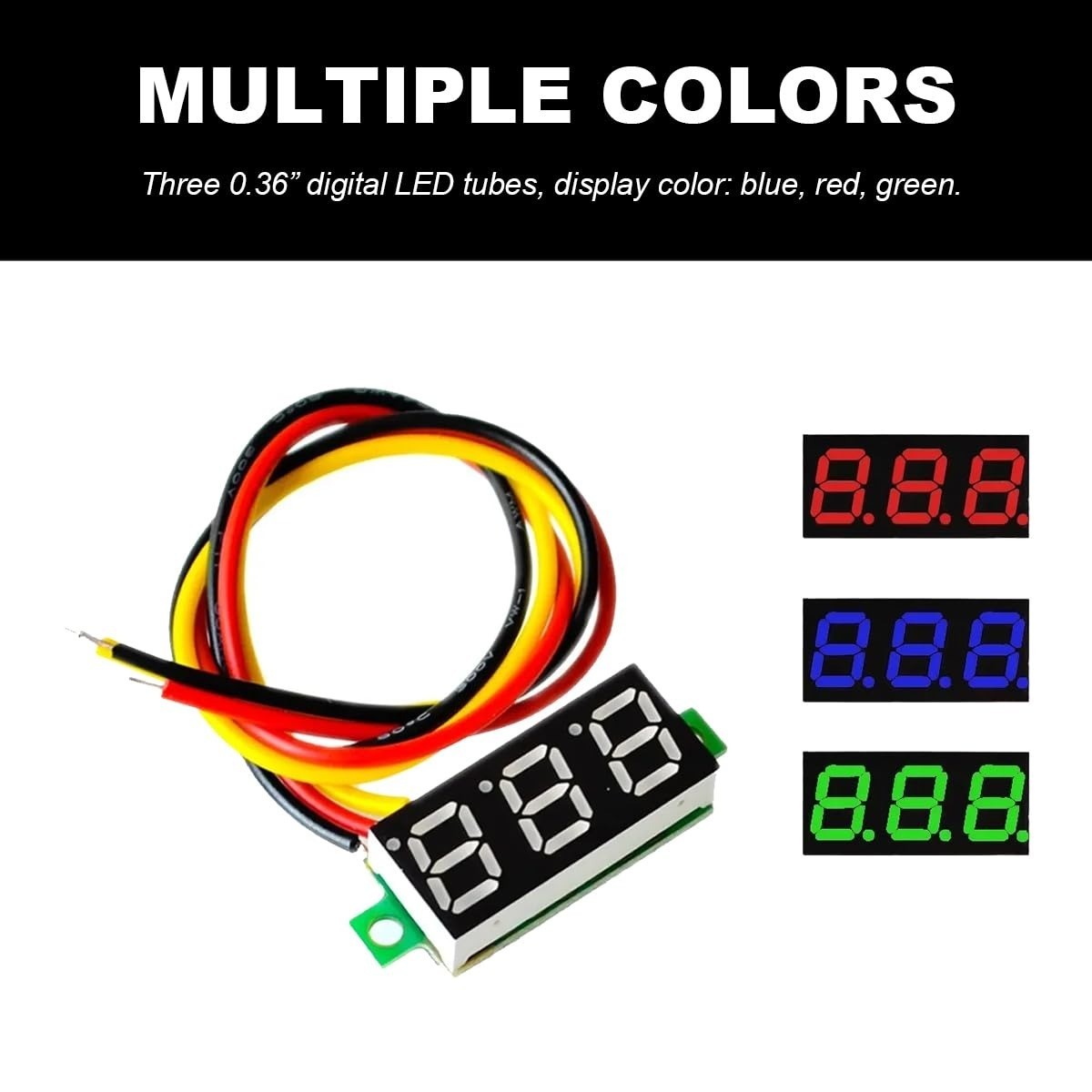 5 PCS Mini Digital Voltage Meter DC 0-30V LED Display Voltmeter