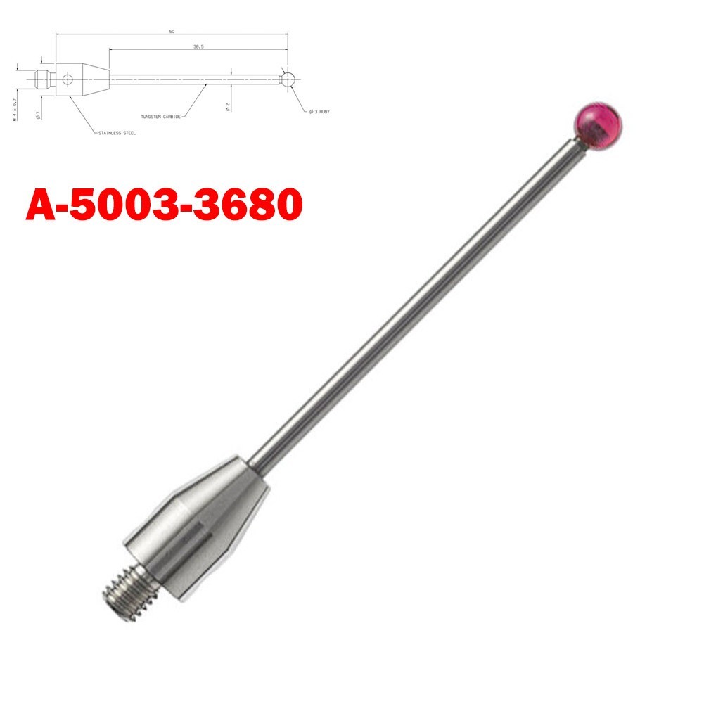 Stylus CMM Probe Thread Touch 3mm Tip 50mm A-5003-3680 Ceramic High Quality