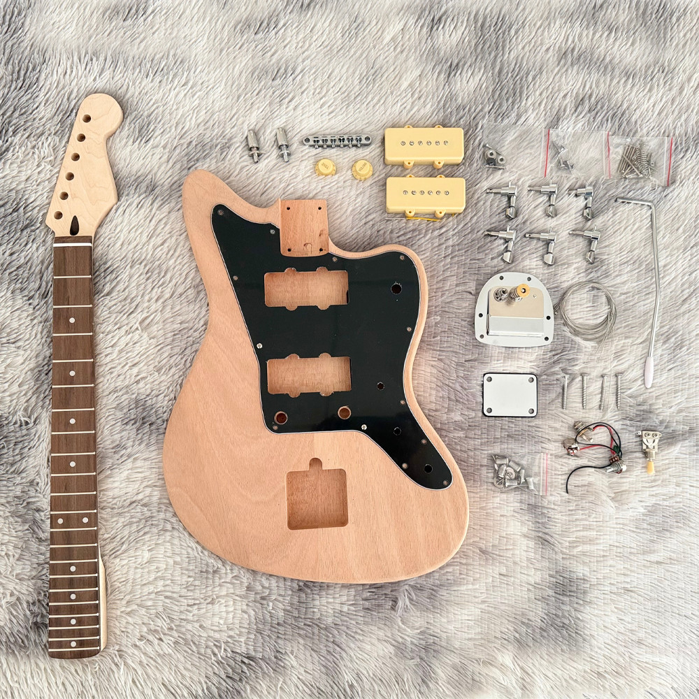 Clearance DIY Electric Guitar Kit |Mohagany Body | Rosewood Fretboard | No Logo