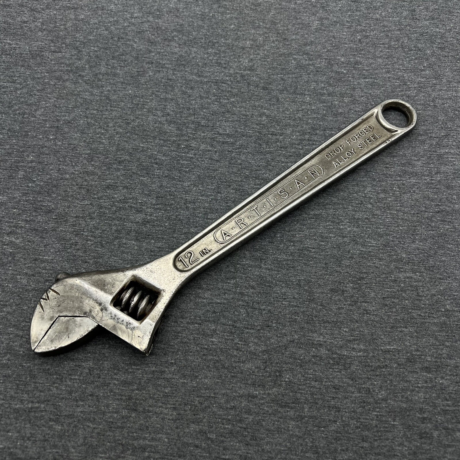 Vintage Artisan 12" Adjustable Wrench Made In USA
