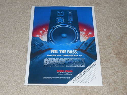 Realistic Mach Two Speaker Ad, 1984, Article, 1 pg Radio Shack Beast