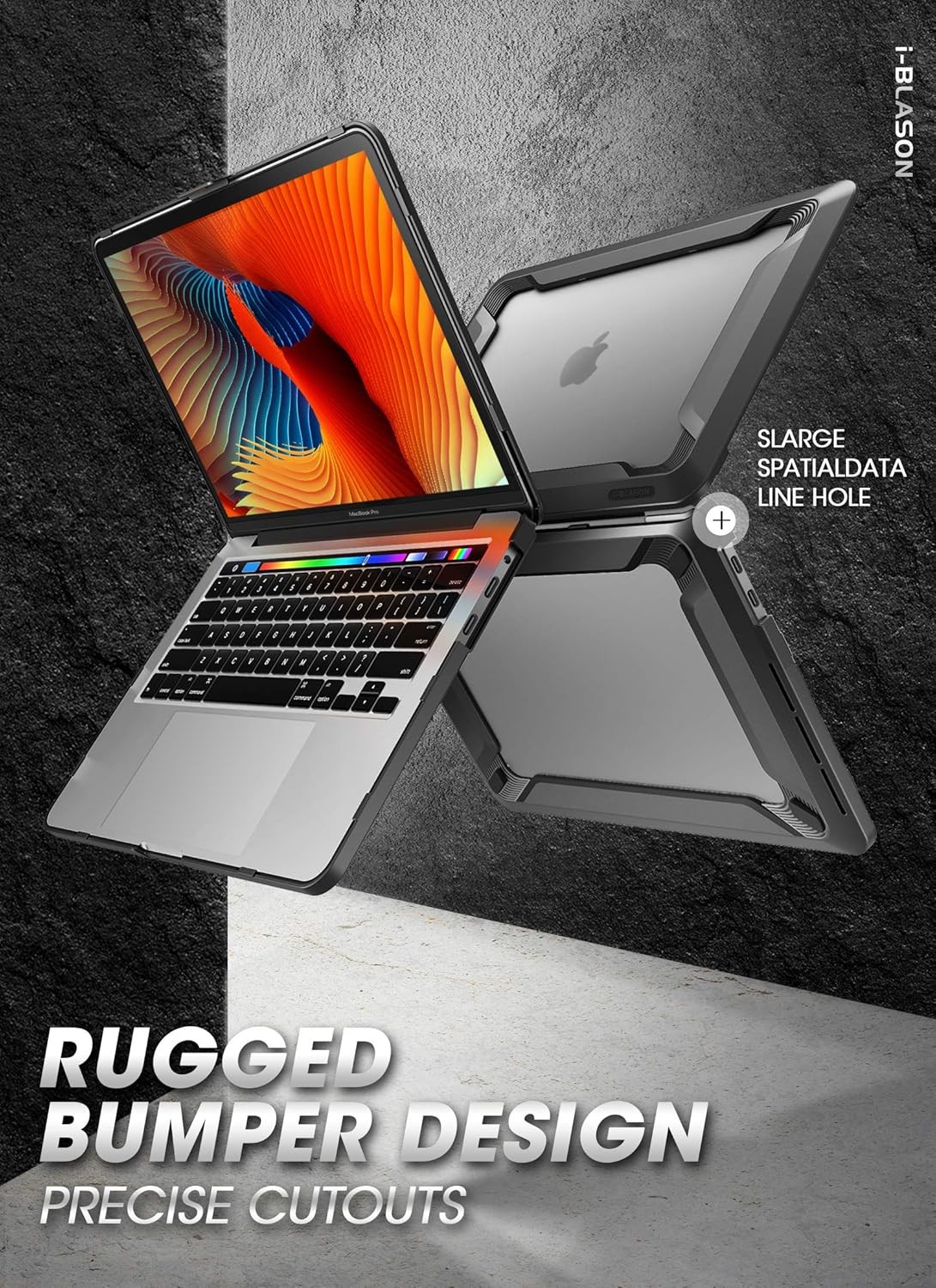 i-Blason for MacBook Pro 16 Inch 2019 Case 360° Full Body Shockproof Shell Cover