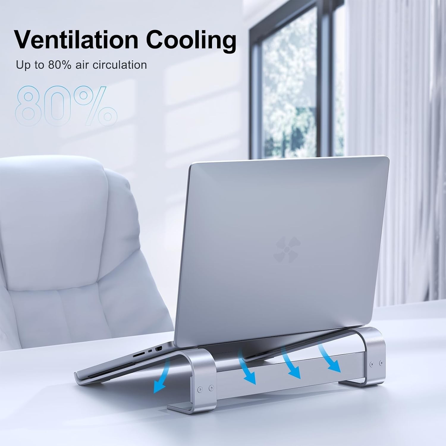 Laptop Stand for Desk, Aluminum Laptop Riser, Ergonomic Computer Stand Compat...