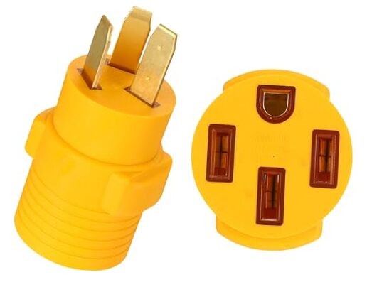 Kanayu 3 Prong Stove Adapter Compatible with NEMA Yellow 10-50p to 14-50r