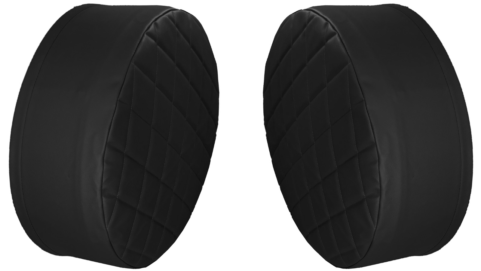26" BLACK w/ RED STITCHING Fuel Tank End Covers for Tanks that are 26" Diameter