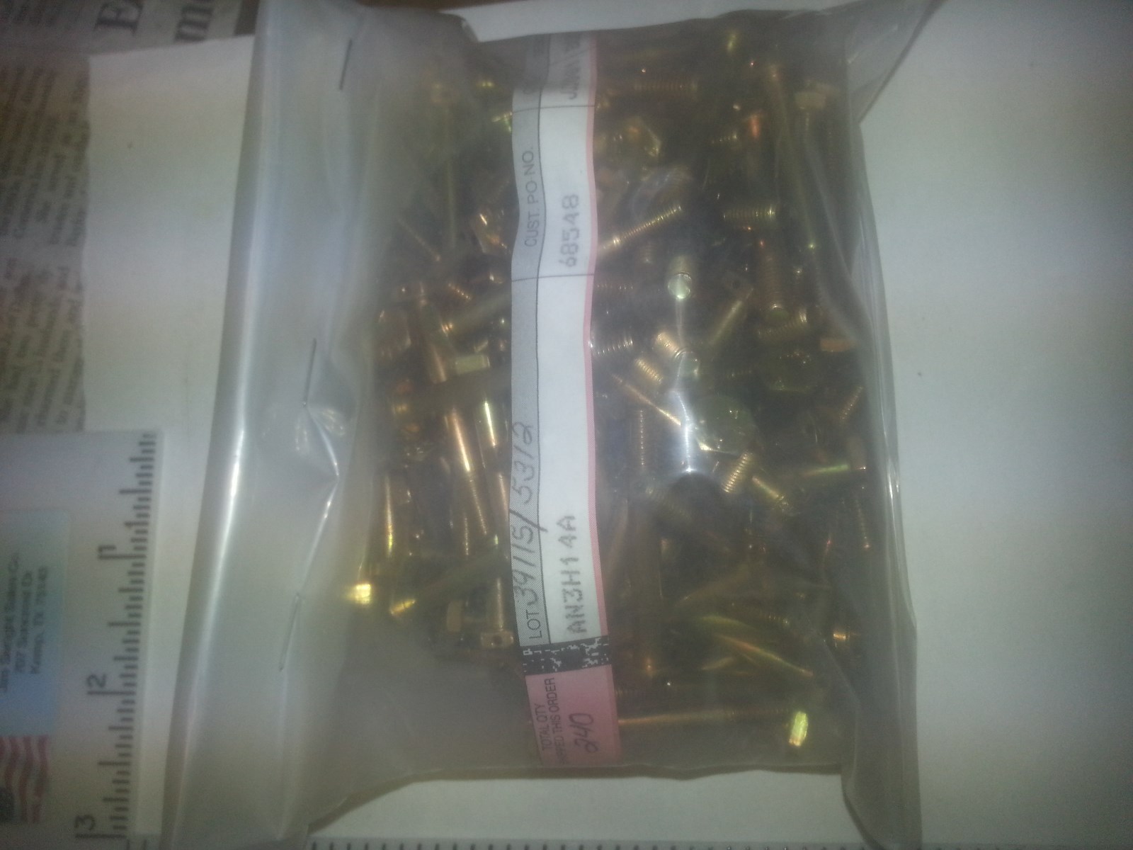 AN bolt  AN3H-14A 10/box