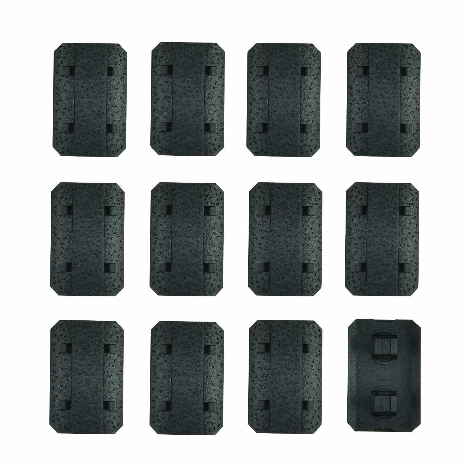 M-Lok Rail Cover Low Profile SNAP-IN Slot Covers for MLOK System Black / Tan
