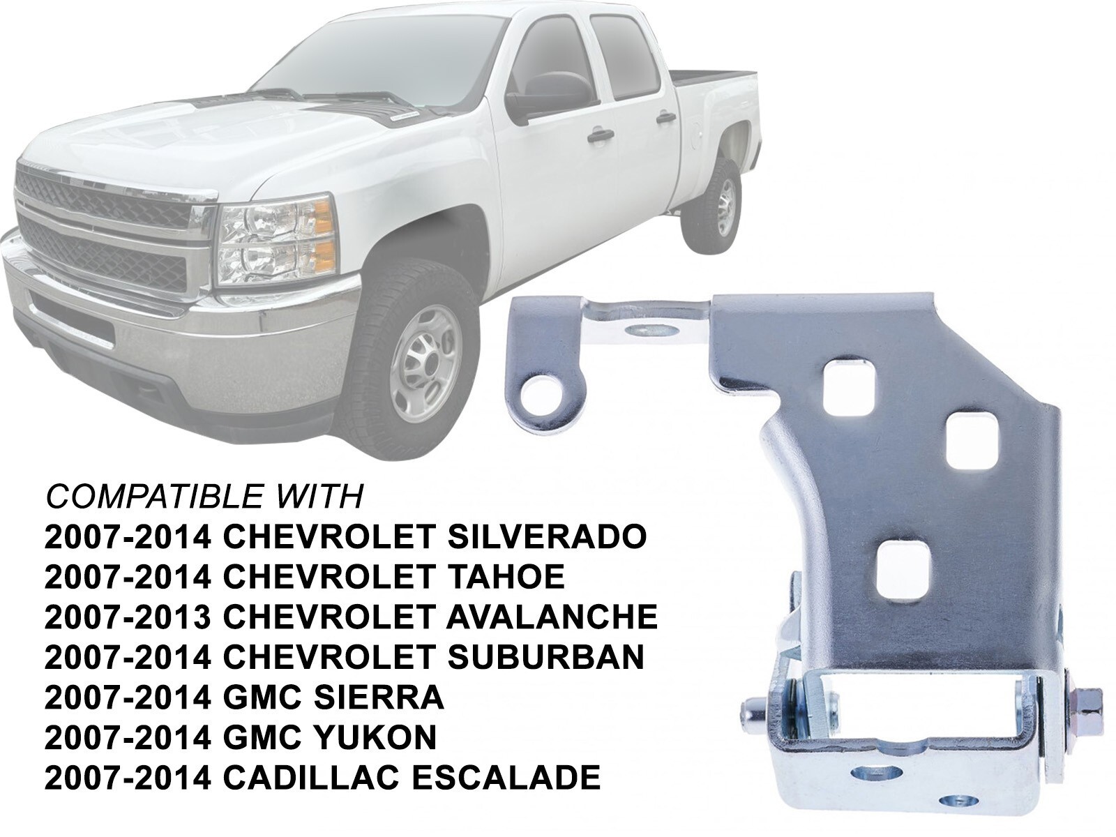Door Hinge for 2007 - 2014 Chevy Cadillac GMC Front Upper Driver Left 25854415