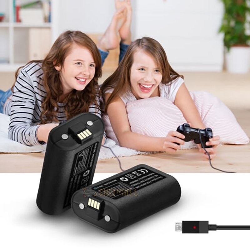 For Xbox One X S Play and Charge Kit Rechargeable Battery Pack & Charging Cable