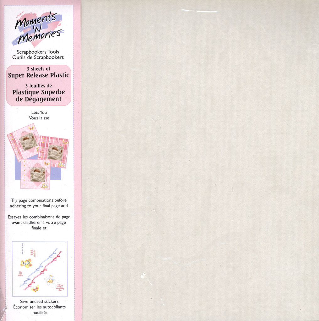 Scrapbook Accessory ~ Set of 3 Super Release Plastic Sheets #168-0201