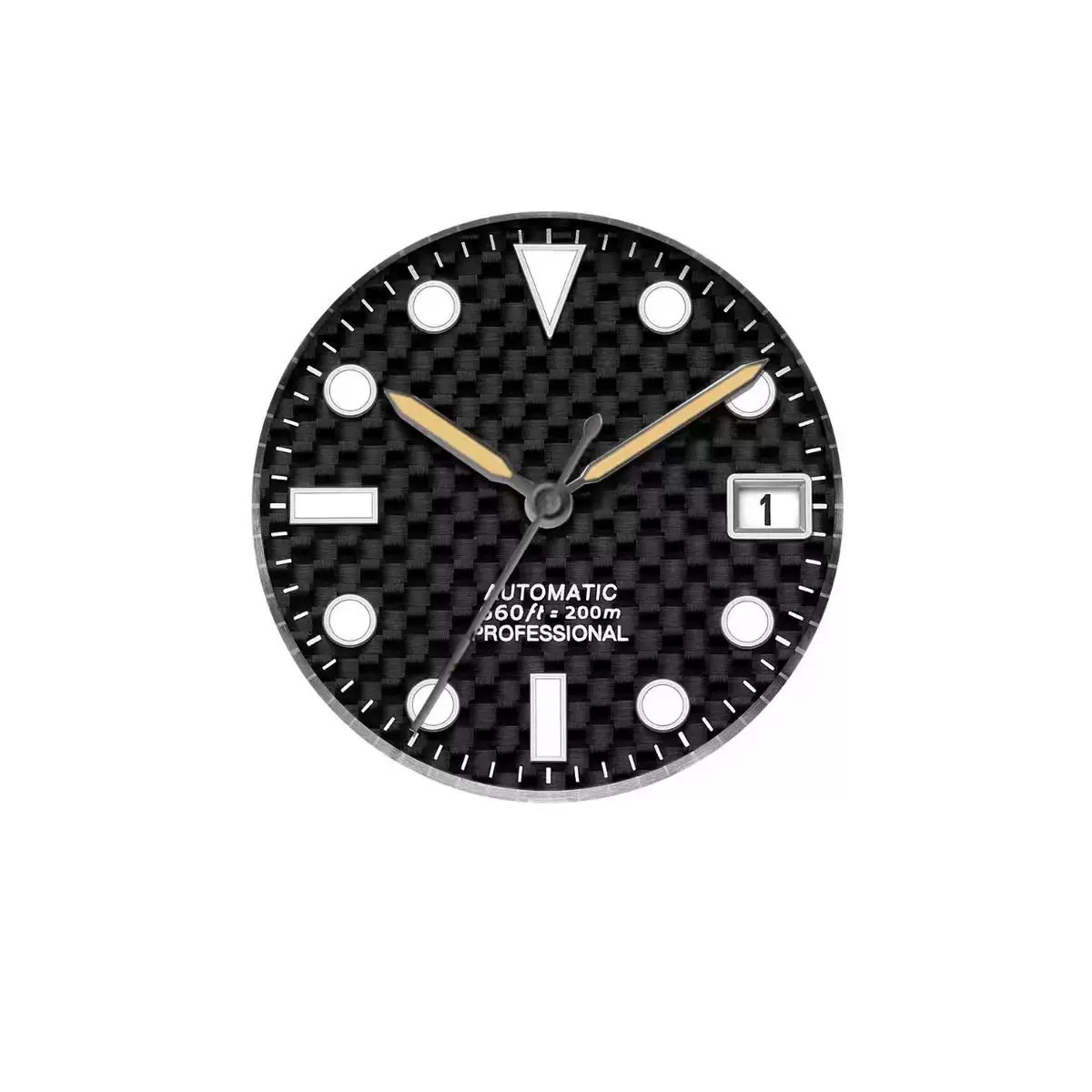 28.5mm Carbon fiber Watch Dial and Hands luminous for NH38 NH35 NH36 Movements