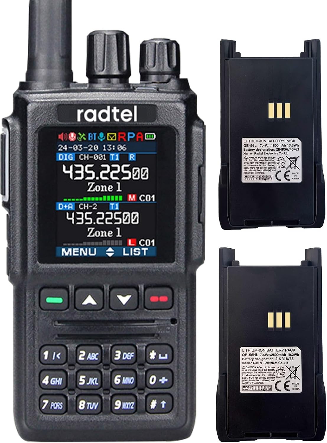 Radtel RT-7D DMR Ham Radio UHF/VHF Dual Band Digital Analog