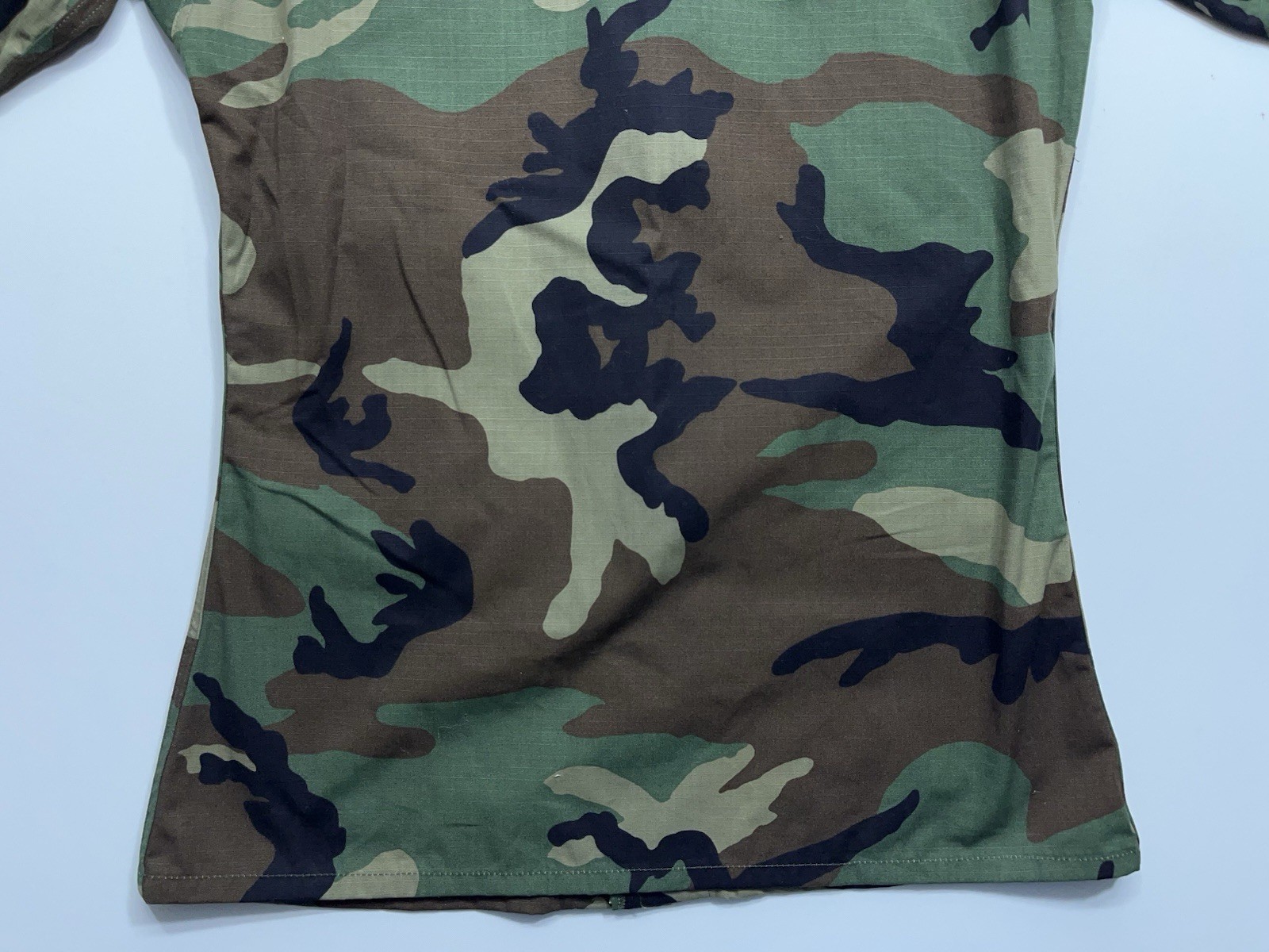 Golden MFG Hot Weather Woodland Camo Combat Jacket Mens Size Small Long NEW