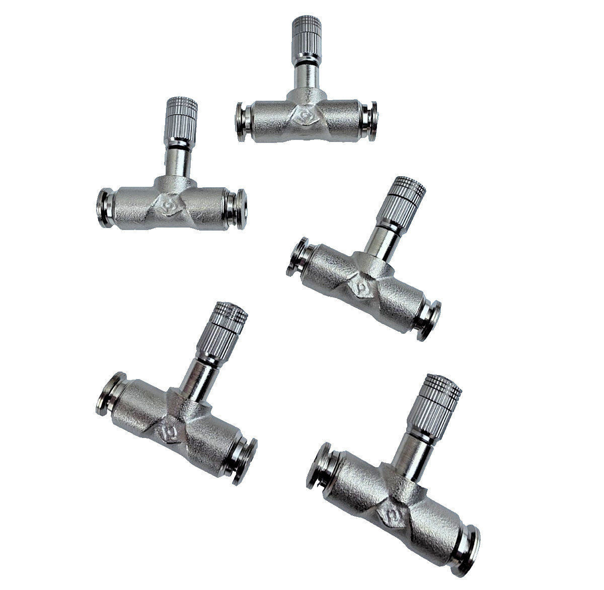 MN-ST-10 Mini Nozzle Straight T 1/4" tube fittings 5 PACK, New-Free Shipping