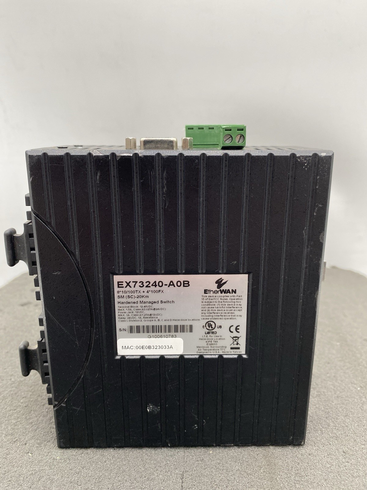 ETHERWAN EX73240-A0B HANDENED MANAGED SWITCH