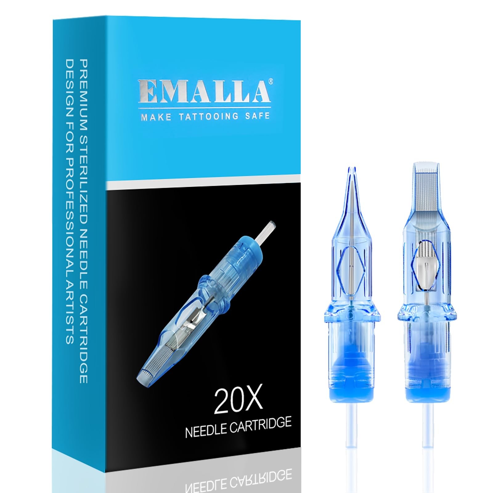 Emalla ELIOT Tattoo Cartridge Needles, 20Pcs Premium Needles 1207RLL