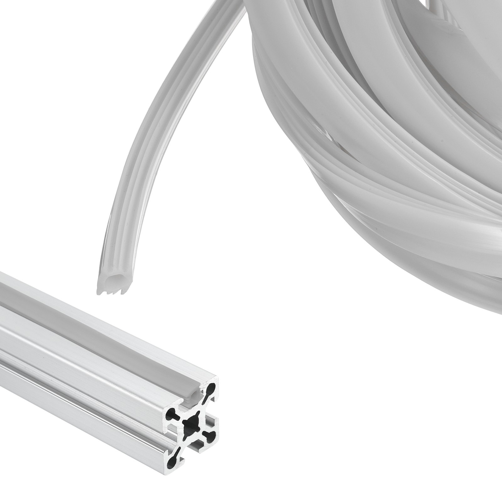 6 Meter 8mm 20 Series Aluminum Extrusion Profile Slot Cover Seal, Gray
