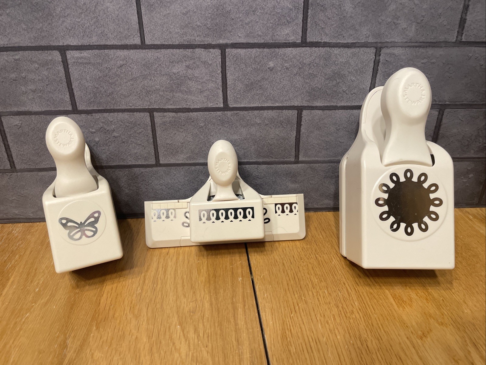 Martha Stewart Paper Punches Lot Of 3, Butterfly, Circle Loop & Loop Edge