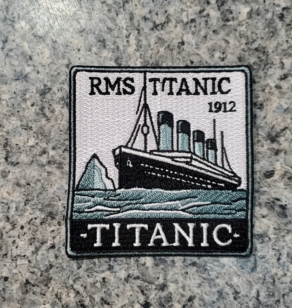 RMS Titanic Patch. Embroidered. Iron On. 3"x3"
