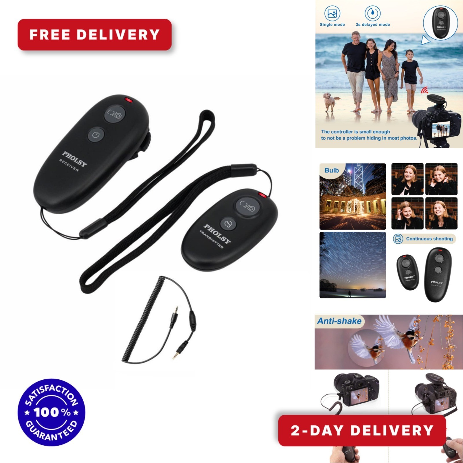 PHOLSY P6 Wireless Remote Shutter Release for Panasonic Cameras
