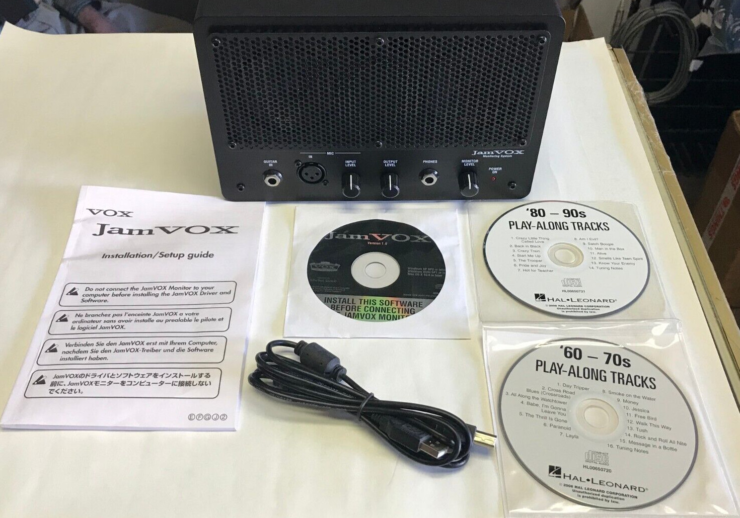 JV-1/JAM VOX! GXT, Software CD, Monitor, USB Cord, Manual, Music CDs--USED/WORKS