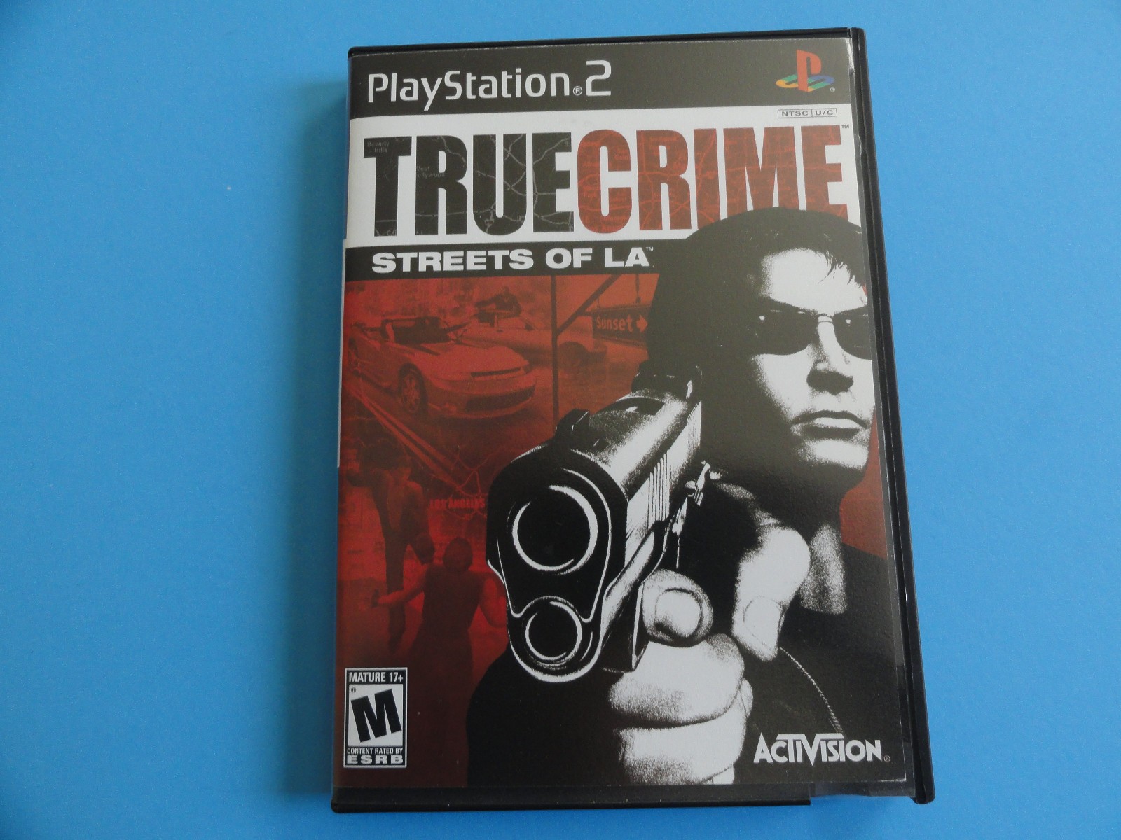 TRUE CRIME STREETS OF LA PLAYSTATION 2 COVER ART IN BLOCKBUSTER VIDEO CASE