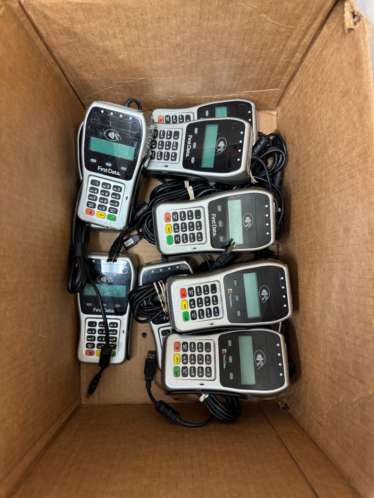 10x First Data FD35 EMV / Card Terminal PinPad - READ for Encryption Key - Used