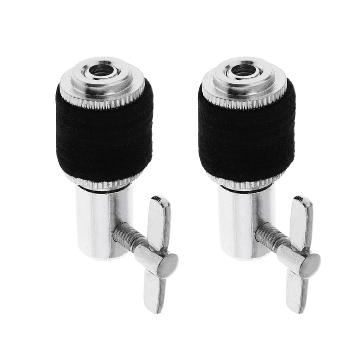 YXCCSE 2 Pack Hi Hat Clutch Jazz Drum fit 6mm 1/4" Rod, Black + Silver