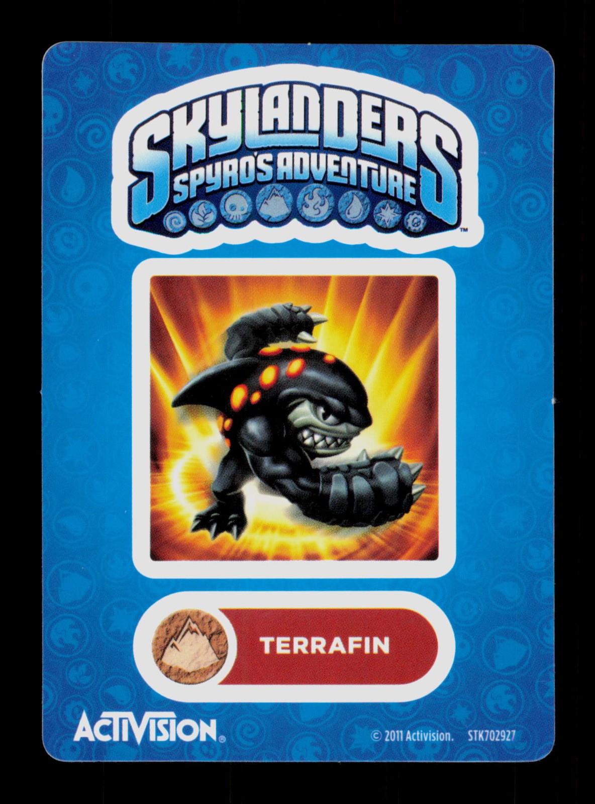Terrafin Skylanders Spyros Adventure 2011 Activision Sticker