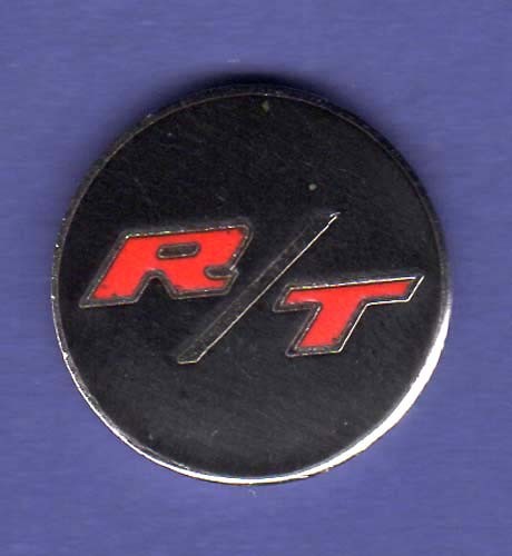 Vintage Dodge R/T RT hat pin lapel pin tie tac badge-Enamel-Red and Black - 5/8"