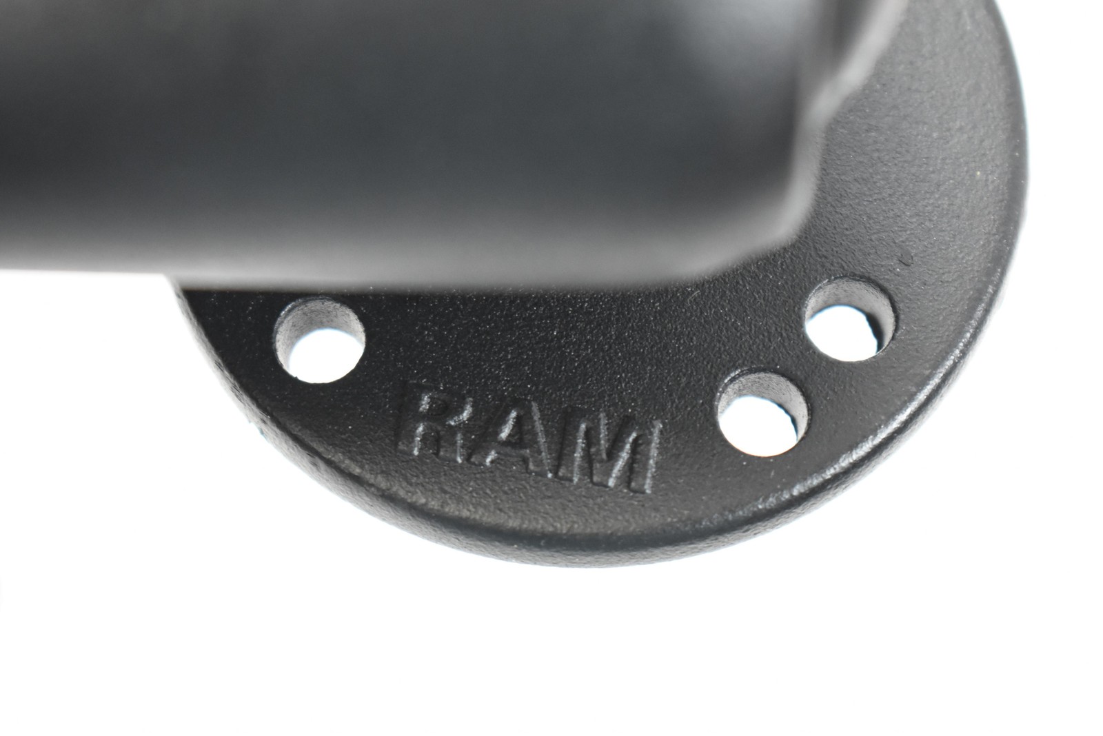 RAM Mount AN17018-1 Double Socket Arm with Round Base Kit Black Universal Mount