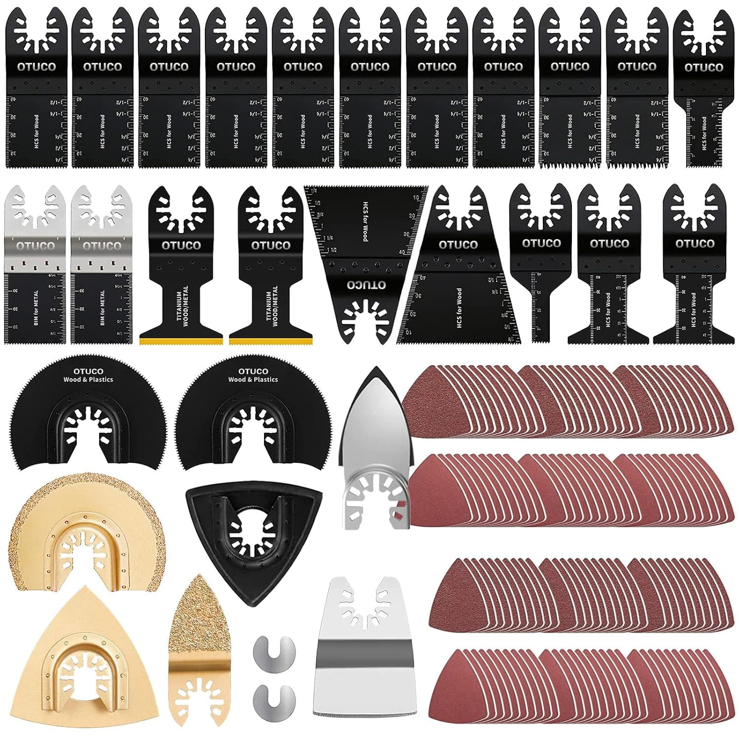 150Pcs Oscillating Saw Blades, Multi-Tool Blades Kit for Dewalt Ryobi | Bi-Metal