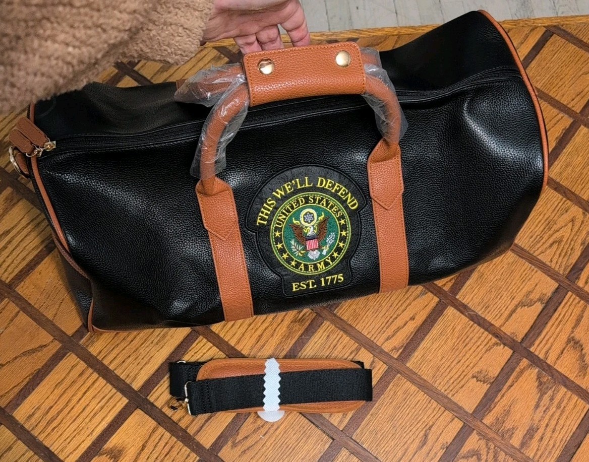 Danbury Mint This Will Defend United States Army Duffel Bag