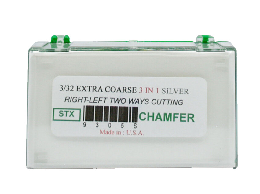 Startool Acrylic Nail Drill 3/32" STX Extra Coarse 3 in 1 Silver *( 6 Pieces )