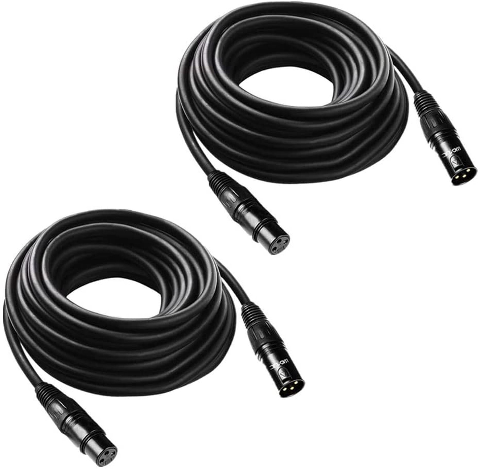 50 ft Flexible DMX Cable, Gold-Plated 3 Pin Signal XLR Male to Female DMX Cab...