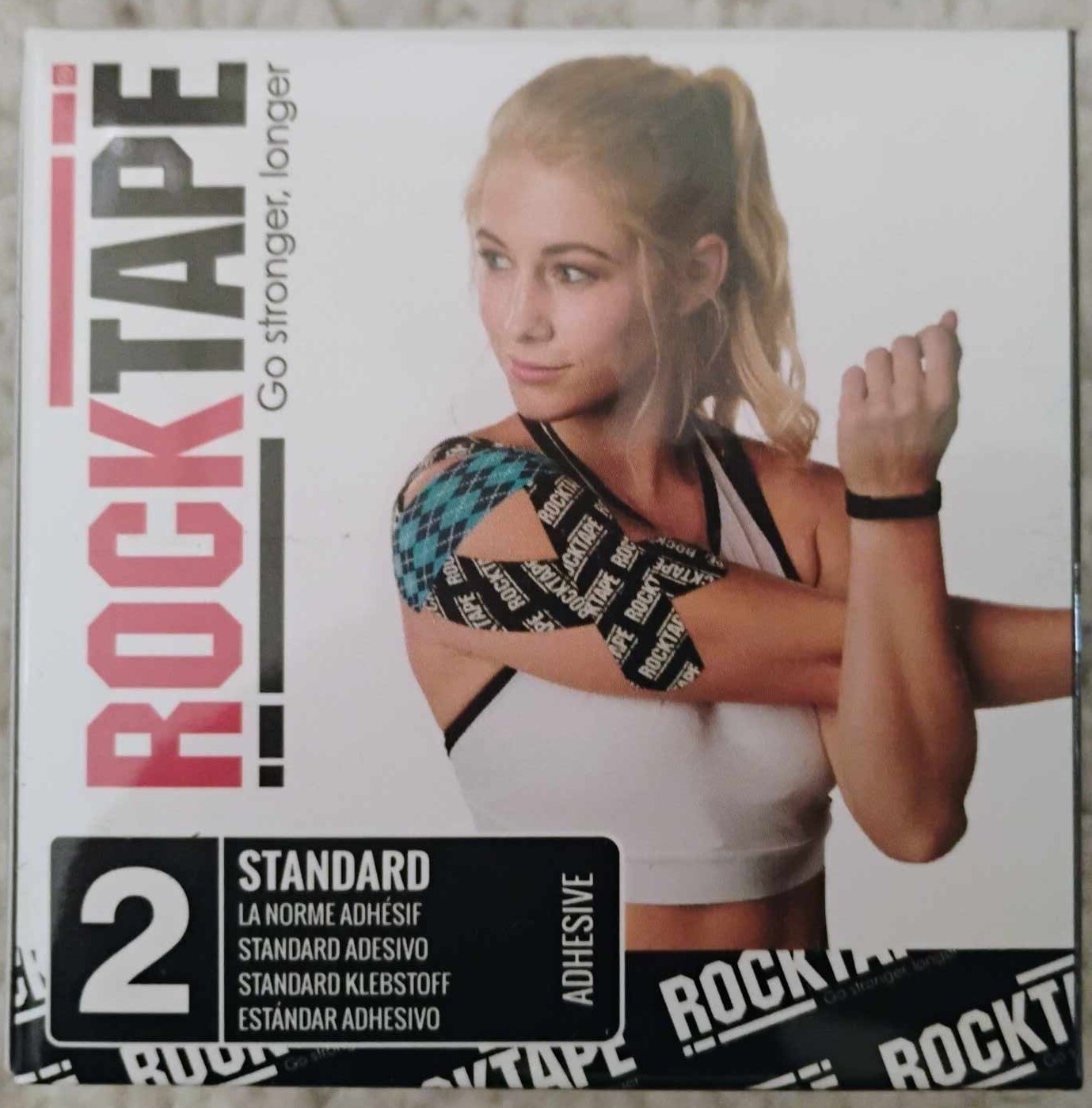 1 RockTape Standard Black Tape Roll Kinesiology Sports Recovery 2" X 16.4' New
