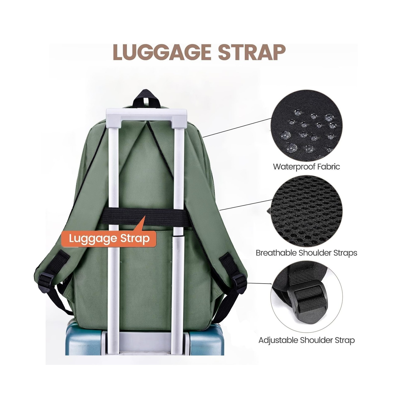 laptop backpack-Travel Backpack with Spacious Bag for Weekend Trips,Hiking,Ca...