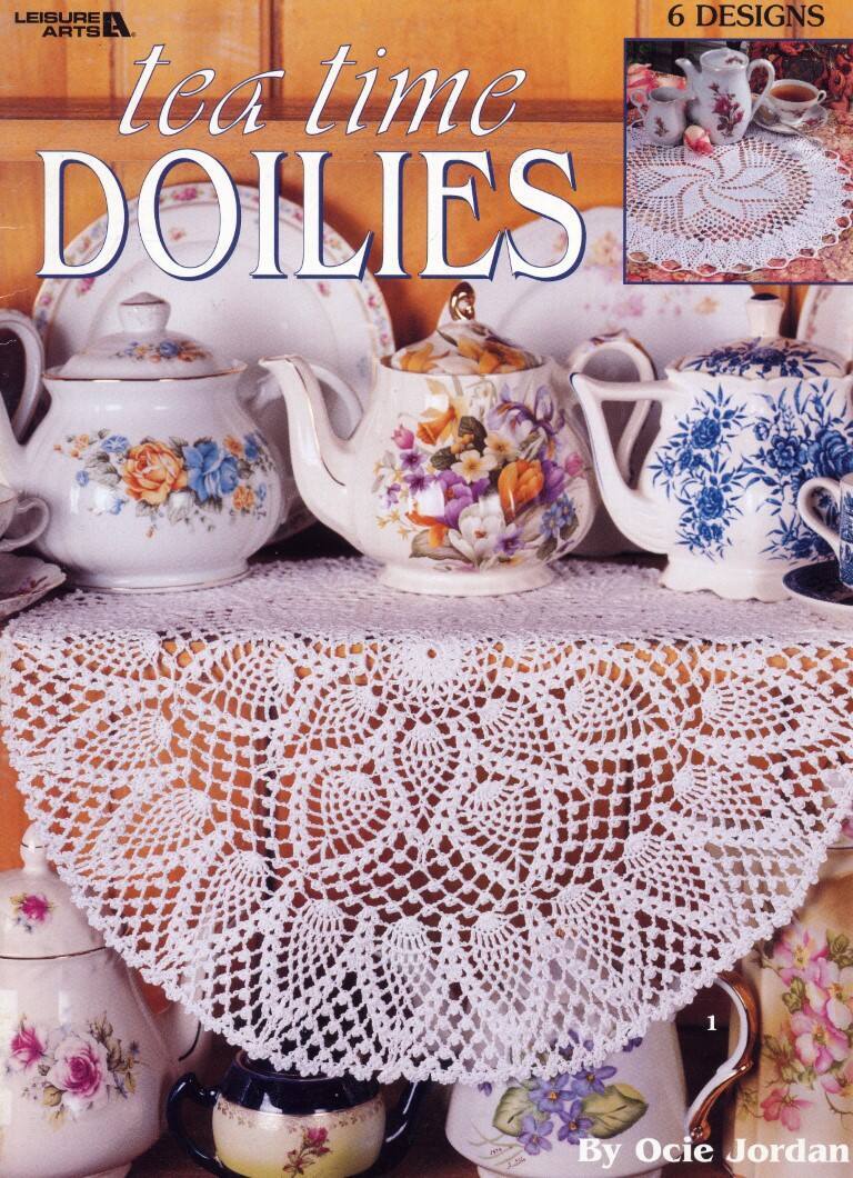 LEISURE ARTS TEA TIME DOILIES 6 DESIGNS BY OCIE JORDAN OOP 1999