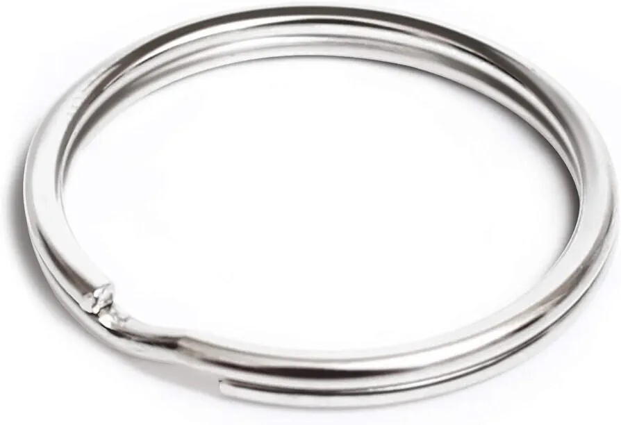 6 PCS Split Key Rings 1" (25mm) Secure Keychain Items Split Ring