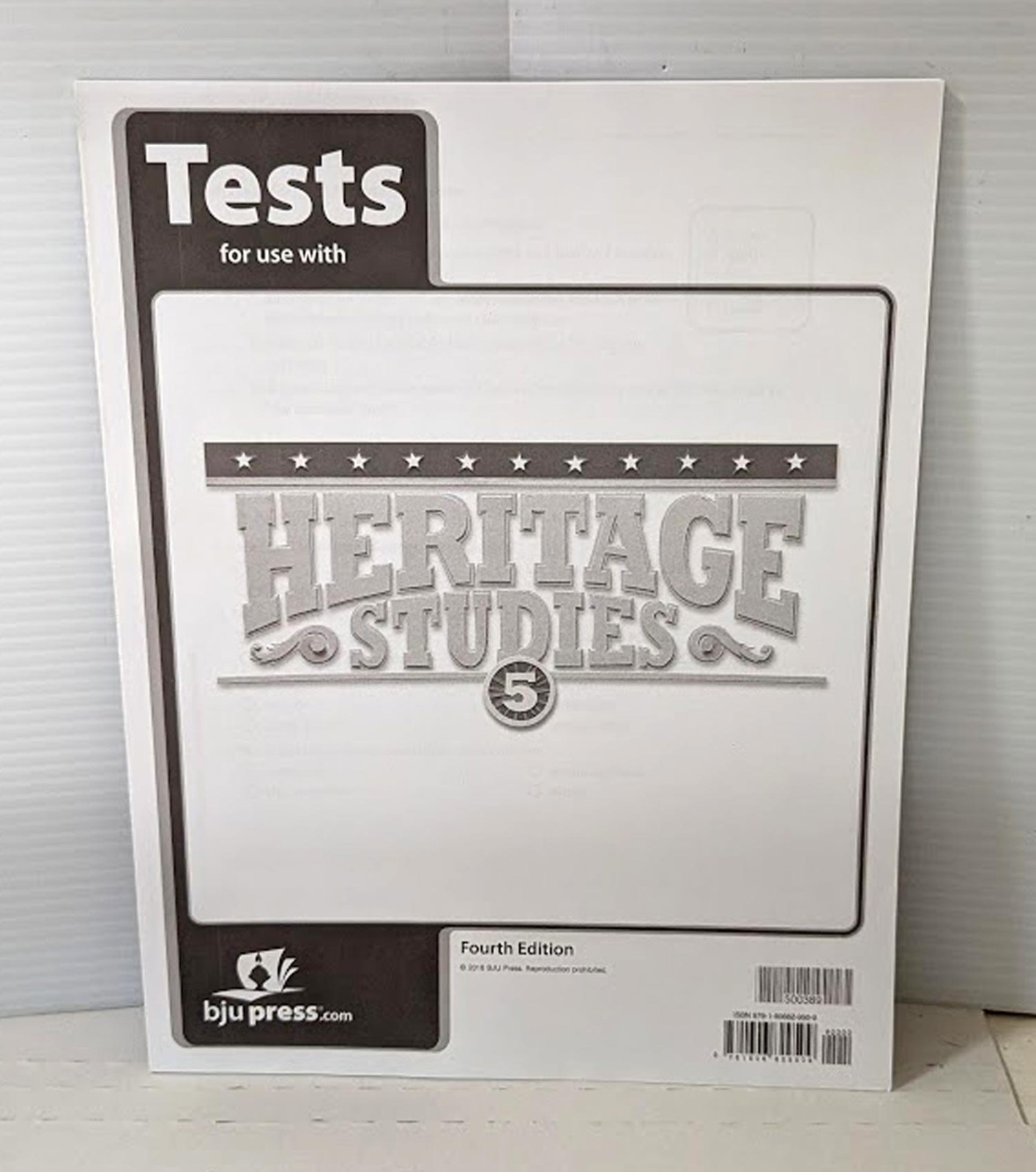 BJU Press - Heritage Studies 5 Tests 4th edition 500389 Brand New FREE SHIPPING