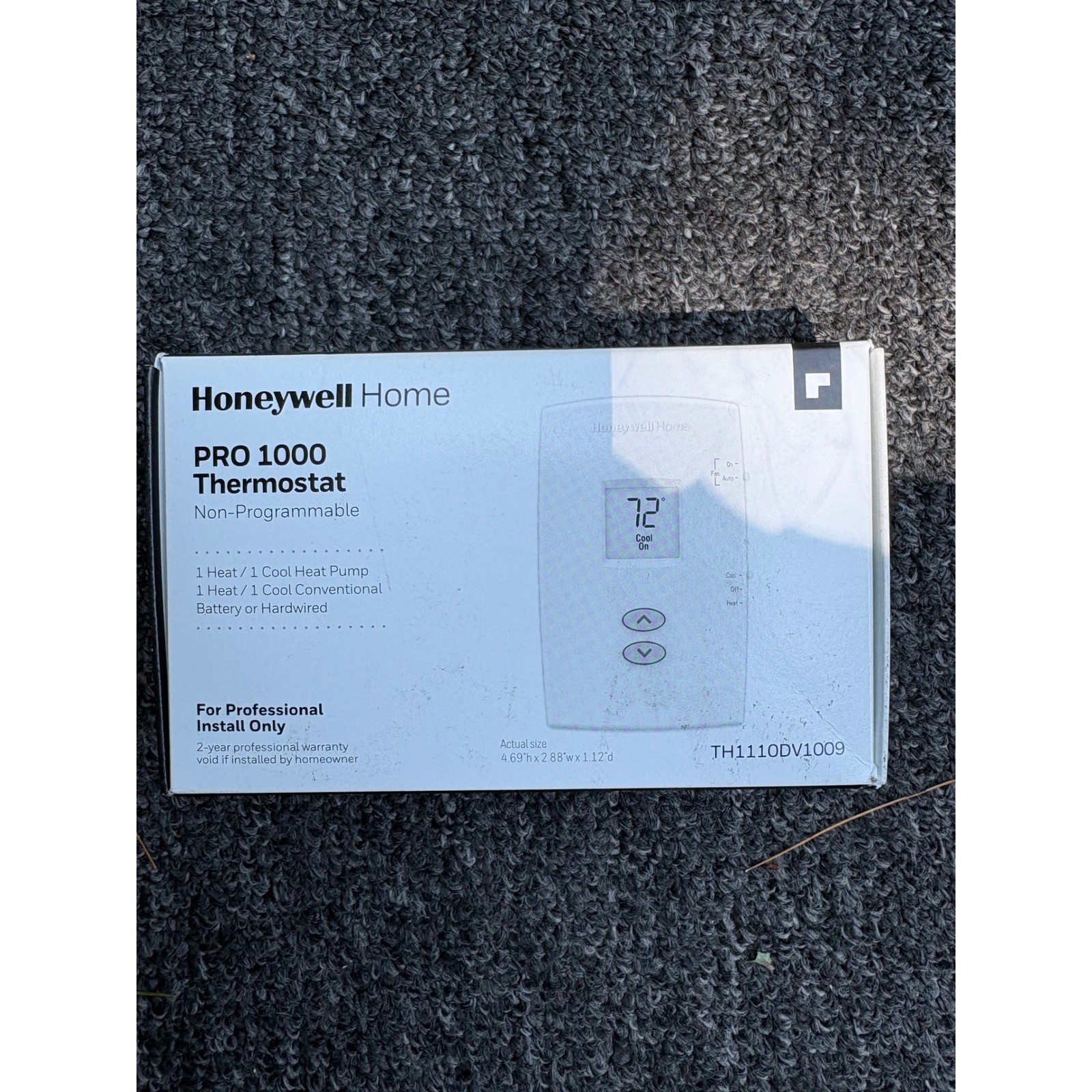 Honeywell Home PRO 1000 Non-Programmable Thermostat White TH1110DV1009