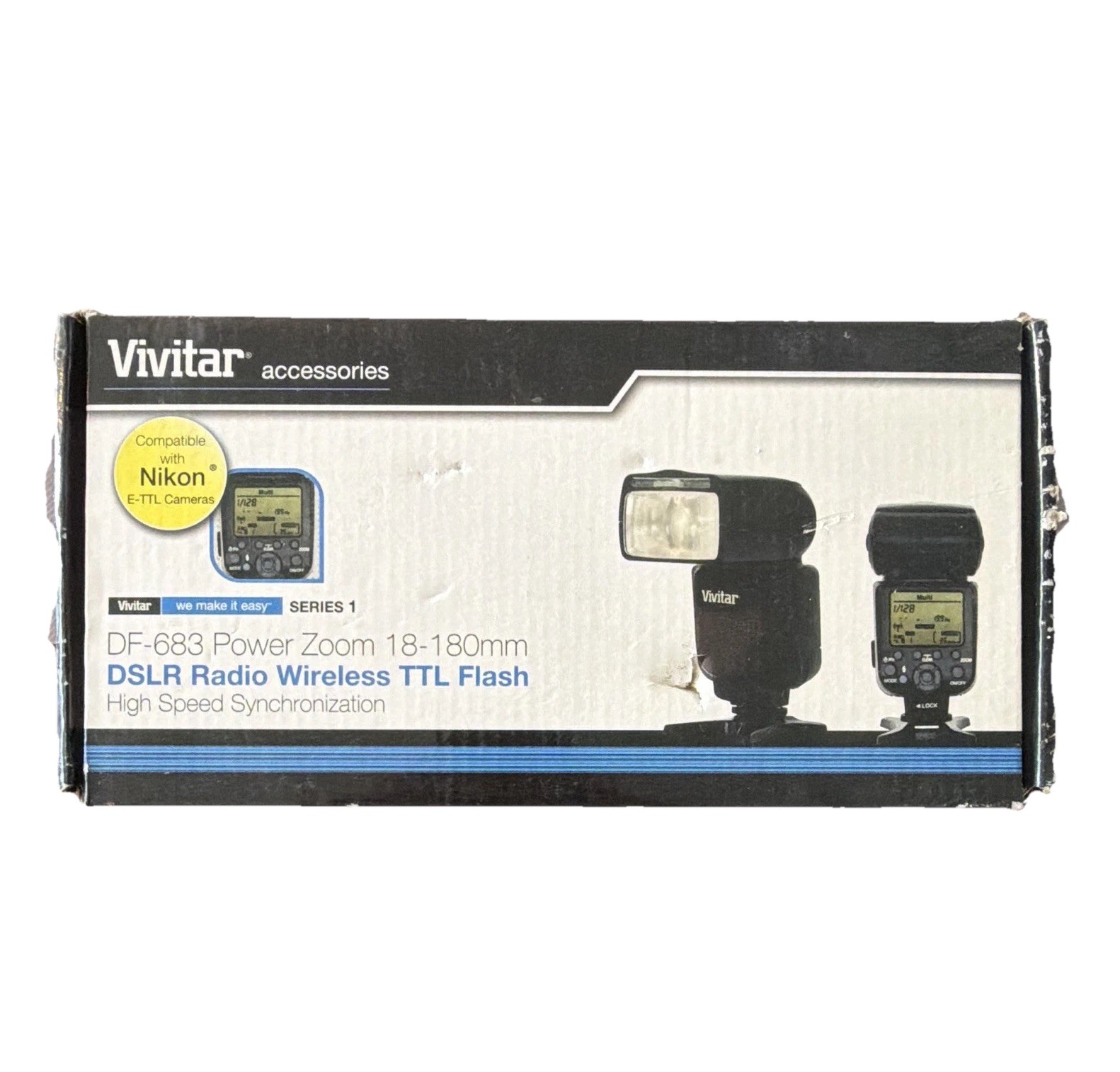 Vivitar DF-683 TTL Radio Wireless HSS Zoom Shoe Mount Flash for Nikon DSLR