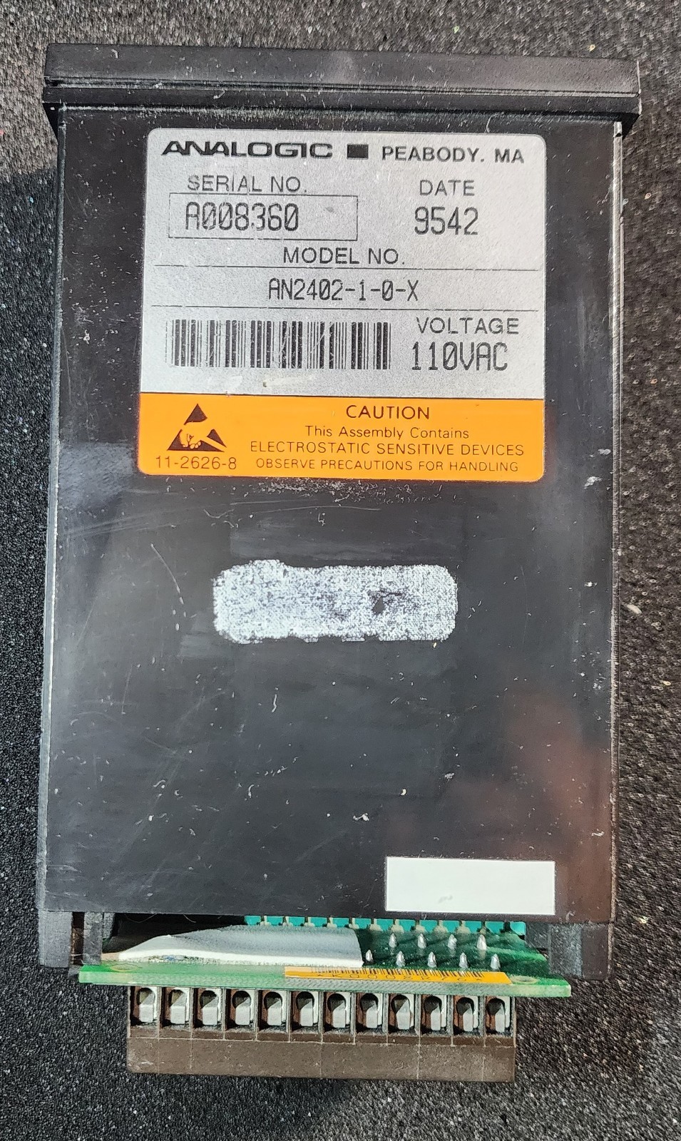 Analogic Model N AN2402-1-0-X 110VAC Panel Meter for parts/repairs