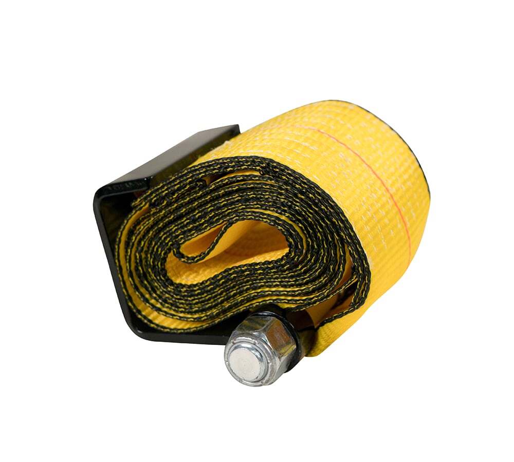 2 Pack 4"x5' Roll Off Container Winch Strap with Flat Hook 5400 # WLL Bolt-On