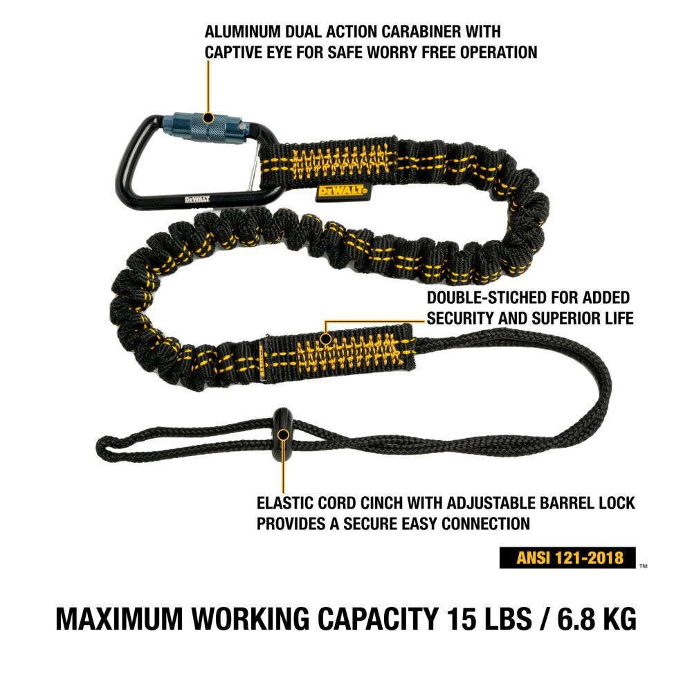 DEWALT Single Leg Tool Lanyard, 15 lb. Capacity