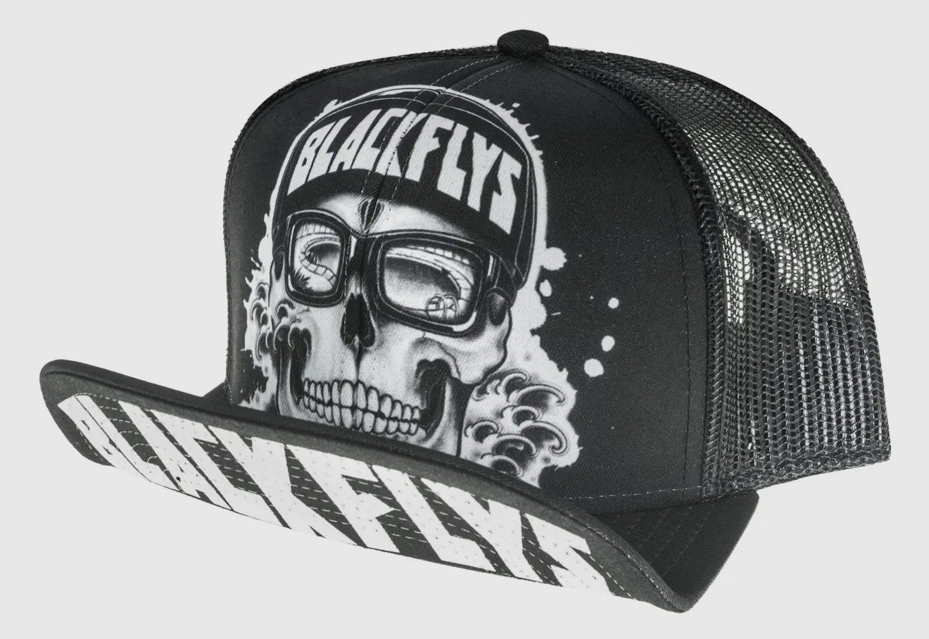 Black Flys BACKYARD HOMIE Flip Bill Trucker Hat - Black LIMITED RELEASE EDITION